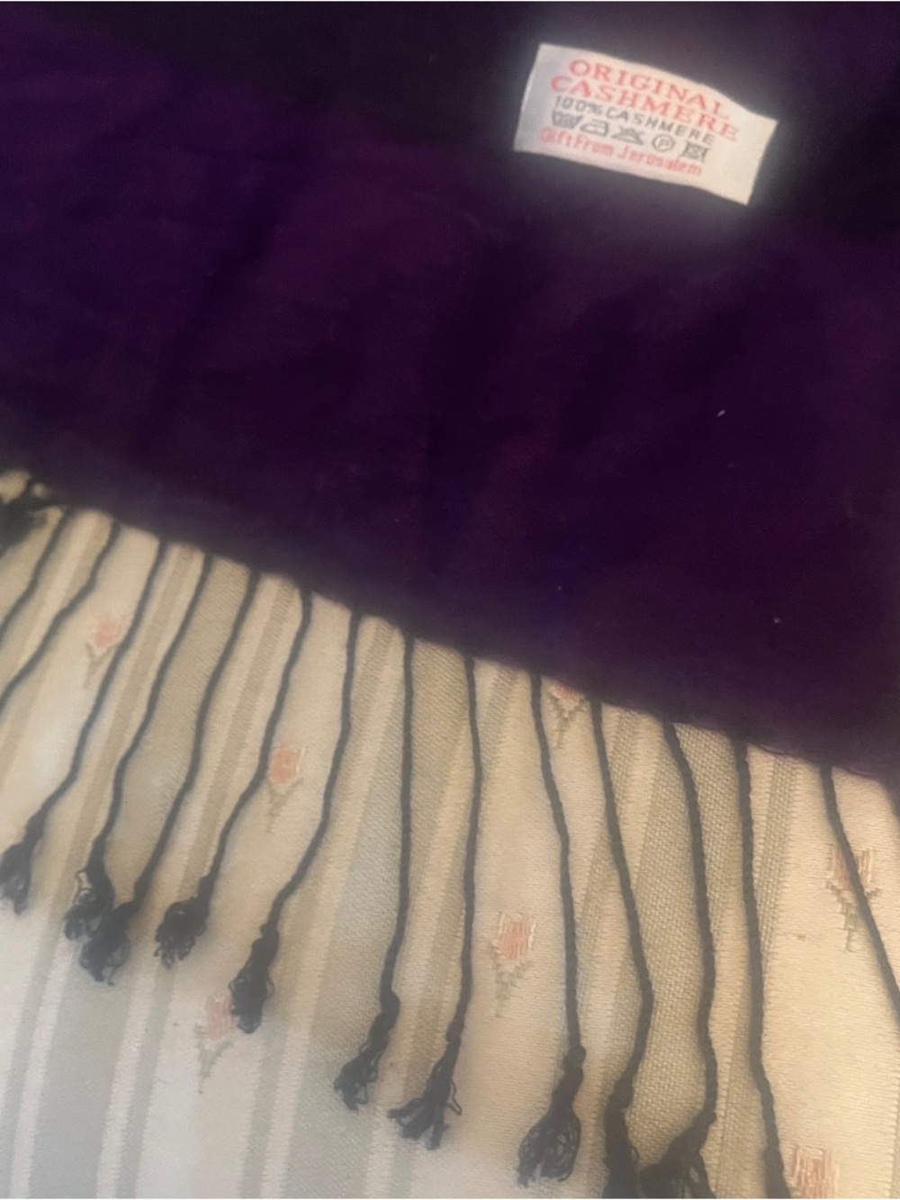 100% Cashmere Fringe Scarf